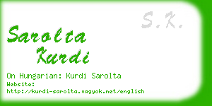 sarolta kurdi business card